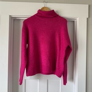 Lili Sidonio Women's Fuchsia Turtleneck Sweater size M